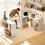 Homcom HOMCOM L Shaped Computer Desk, 110 x 100cm Reversible Corner Desk, White 8
