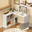 Homcom HOMCOM L Shaped Computer Desk, 110 x 100cm Reversible Corner Desk, White 2
