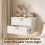 Homcom HOMCOM 2pcs Modern Floating Nightstands,  2 Drawers Bedside Tables, White 7