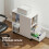 Homcom HOMCOM Mobile Printer Table with Drawers on Wheels for Home Office, White 4