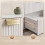 Homcom HOMCOM 2pcs Modern Floating Nightstands,  2 Drawers Bedside Tables, White 8