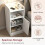 Homcom HOMCOM Slim Bedside Table Set of 2 with Charging Station, White 6