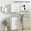 Homcom HOMCOM Wall Mount Medicine Cabinet with Key Lock and 2 Doors, White 3