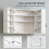 Homcom HOMCOM Wall Mount Medicine Cabinet with Key Lock and 2 Doors, White 5