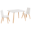 Beliani Kids Table with Chairs WRINGLEY White 1