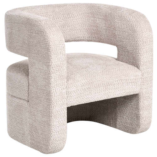 Beliani Armchair VIDSEL Chenille Beige