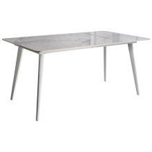 Garden Dining Table RODALLO 160 cm 90 cm Stone White Marble