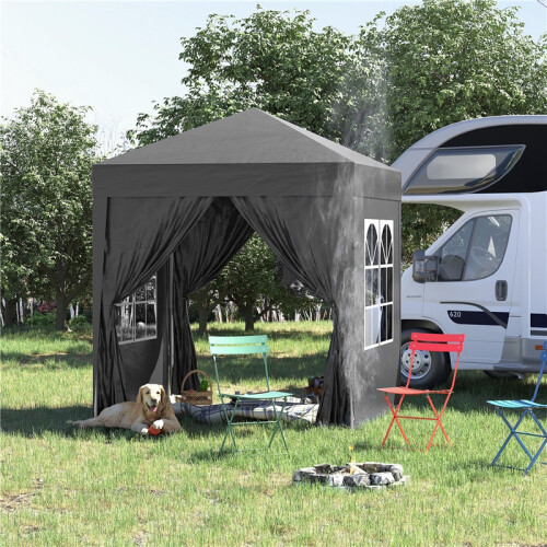 2x2m Pop-Up Gazebo with Sidewalls & Carry Bag 1