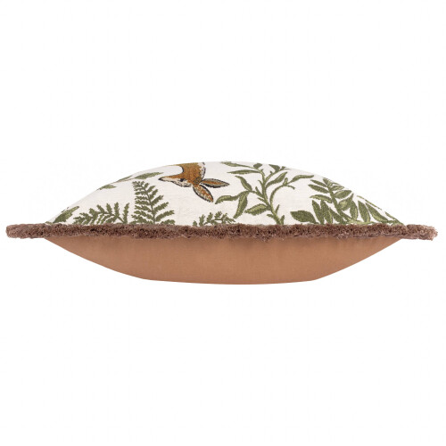 Fable Fox and Deer Embroidered Cushion Willow 2