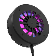 15W Fast Charge Phone Cooling Fan Electroplated Plastic For Gaming Video Black