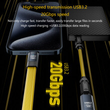 20V USB Type C Cable Male to Female Fast Charging Data Sync 8K@60Hz Resolution 80CM Green