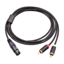 6X 3 Pin XLR Female Naar Dual RCA Male Y Splitter Kabel,Mixer Versterker Audiokabel,Stereo Audio Interconnect Kabel, 1 Meter