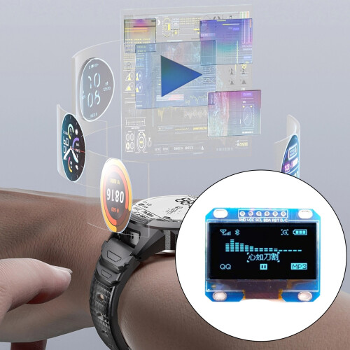 1.3inch LED Module SPI 128X64 LCD LED Display Module 1.3inch White Blue Blue font 1