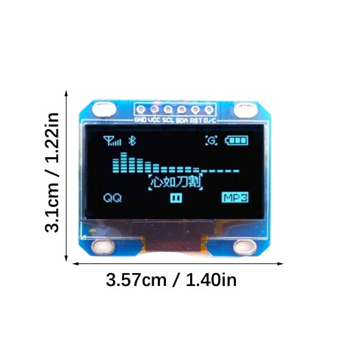 1.3inch LED Module SPI 128X64 LCD LED Display Module 1.3inch White Blue Blue font 2
