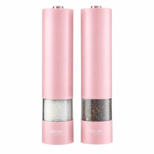 Cooks Professional Electric Salt and Pepper Mill Set | Pink