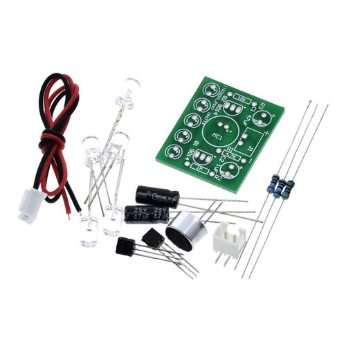 Voice Operated LED Rhythm Light Module Educational Electronics Set With Assembly Guide