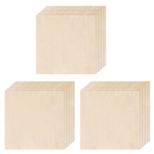 Paquet de 36 Feuilles de Tilleul, Feuilles de Contreplaqué 36x36x1/8 Pouces, Tilleul de 3 mm pour Découpe Laser, Ébauches de Gravure Laser, Dessin