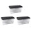 Strata Strata 80L Curve Clear Plastic Storage Box with Lid - 3 Pack 1