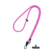 Polyester Phone Lanyard Crossbody Shoulder Strap Detachable For Outdoor 1hemp pink
