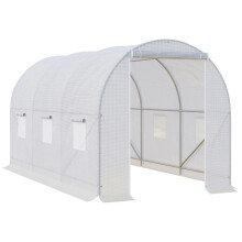 3.5x2x2m Polytunnel Greenhouse, Walk-in, Mesh Windows