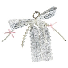Lace Bowknot Keychain Fabric PVC Cellphone Decorative Pendant