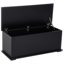 113L Flip-Top Storage Chest, Black, 100x40x40cm