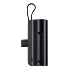 Mini 21700 Battery Box with Type C Cord & LCD Screen for On The Go Charging Black
