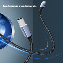 Flexible Type C 2.0 to USB B Printer Cable Cord High Speed for Various Devices 3m