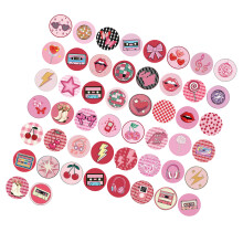 50pcs Reusable Cute Cherries Stickers Waterproof PVC Creative Aesthetic Design