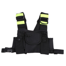 Adjustable Radio Chest Harness Chest Front Pack Pouch Holster for Two Way Radio