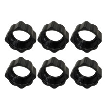 Pack of 6 Adapter Nuts Magnetic Phone Mount Quick Fixing for 17mm Ball Head Black