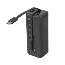 Power Banks Case 18650/18700/20700/21700 Battery Holder USB Output with Cable Black