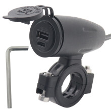 12V 24V Car Socket 45W PD USB C & 18W QC3.0 USB Power Outlet for Truck ATV Boats