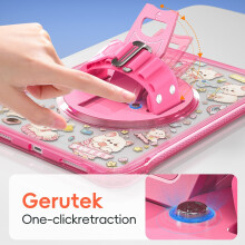 Lightweight Tablet Cover Feature Twin Layer Protective Pink transparent dog Air 4 or 5