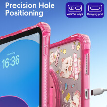 Double Layer Tablet Case Cover with Nonslip Hand Strap Black transparent du Air 4 or 5