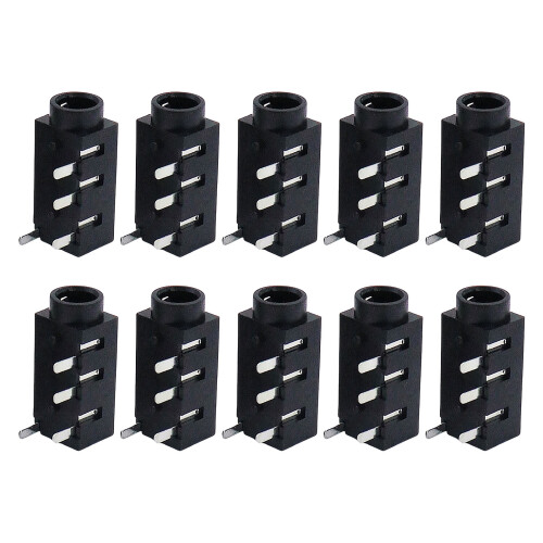 10pcs Compact 3.5mm Headphone Jacks PJ320A Connectors for Home Auditory System