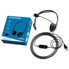 Call Center Phone Earpiece with Boom Mic for Shared Desk Use USB headset
