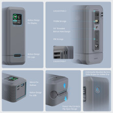Soft Protective Case For Mobile Power, Antislip Grip Cover Battery Pack Sleeve 250W gray