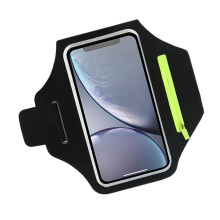 Reflective Cycling Armband with Touchscreenes Panel Secure Storage for Mobile Us Black