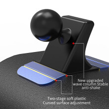 Ball Head Bracket with Sticky-Base for Mobile Phone Car Dashboard Desktop-Stand Black