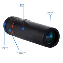 Monocular Telescope With Phone Clip 8X 21mm For Hiking Camping And Sightseeing