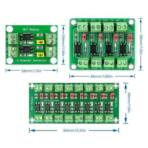 Plugs And Play PC817 Optocoupler Isolation Board For Electronic Project 4 way