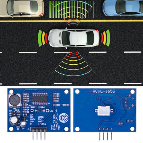 RCWL 1655 Ultrasonic Ranging Module For Accurate Measurement In Home Projects 2 sets