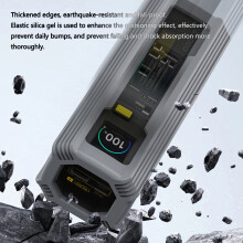 Mobile Power Silicone Sleeve Housing Shell Antislip Accessible Port Mecha purple single