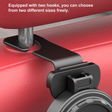 Car Rear Seat Headrest Hook For Holding Mobile Phone Water Bottle And Umbrella Red