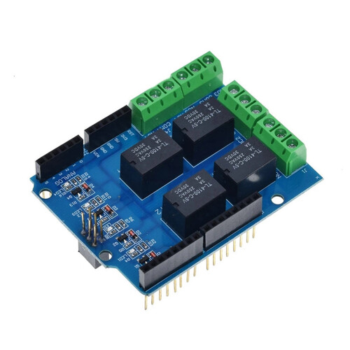 4 Way 5V Relays Expansion Board With Optocoupler Safety And Microcontroller Compatibility