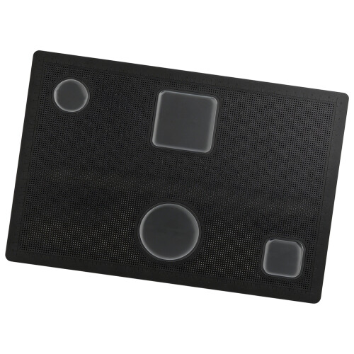 Phone Service Work Pad with Split Tray Layout for Film Alignment Black