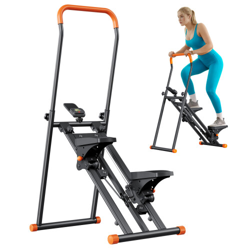 Adjustable Slope Stepper Machine Foldable Stair Climber for Home Gym Exercise Cardio Workout Equipment