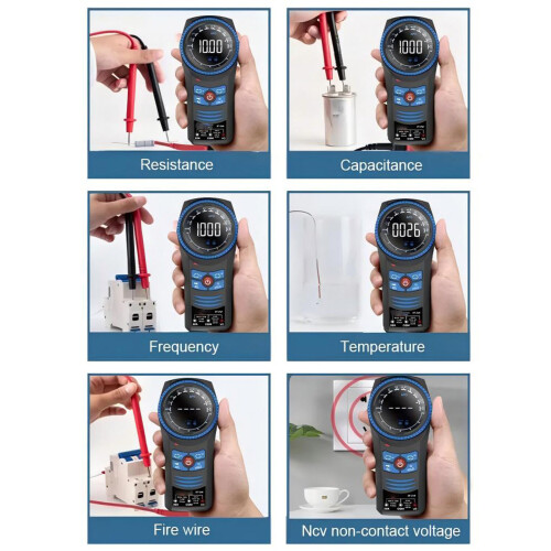 Multimeter Featuring Auto Ranging&Buzzers Alarm for Efficient Electrical Testing