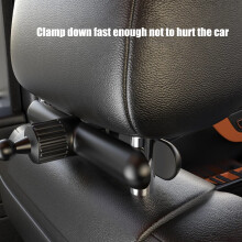 Travel Friendly Car Seats Gadget Mount No Damaging Headrest Clamp for 17MM ball head